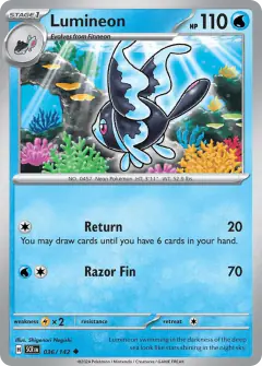 Lumineon Uncommon card from Stellar Crown