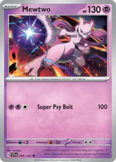 Mewtwo Uncommon card from Stellar Crown