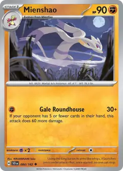 Mienshao Uncommon card from Stellar Crown