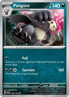 Pangoro Uncommon card from Stellar Crown