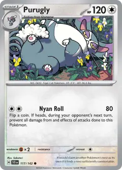 Purugly Common card from Stellar Crown