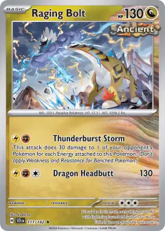 Raging Bolt Rare card from Stellar Crown