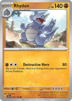 Rhydon Common card from Stellar Crown