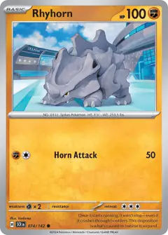 Rhyhorn Common card from Stellar Crown