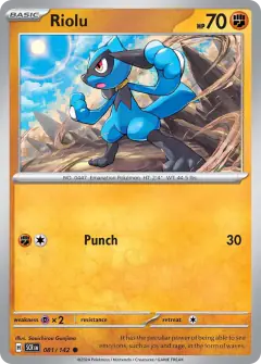 Riolu Common card from Stellar Crown