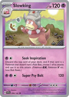 Slowking Uncommon card from Stellar Crown
