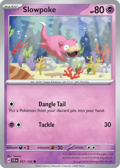Slowpoke Common card from Stellar Crown