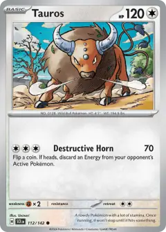 Tauros Common card from Stellar Crown