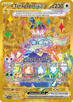 Terapagos ex Hyper Rare card from Stellar Crown