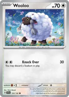 Wooloo Common card from Stellar Crown