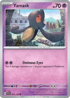 Yamask Common card from Stellar Crown
