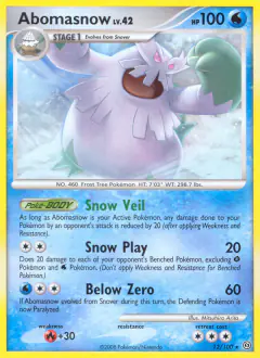 Abomasnow Rare card from Stormfront