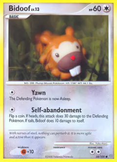 Bidoof Common card from Stormfront