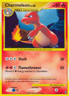 Charmeleon Rare Secret card from Stormfront