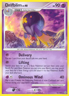 Drifblim Rare card from Stormfront