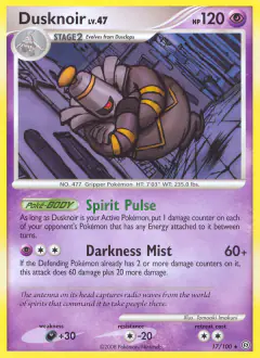 Dusknoir Rare card from Stormfront