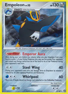 Empoleon Rare Holo card from Stormfront
