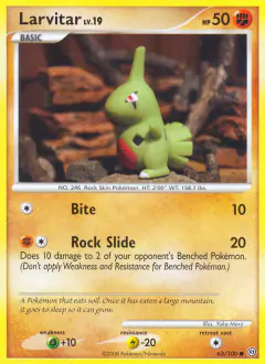 Larvitar Common card from Stormfront