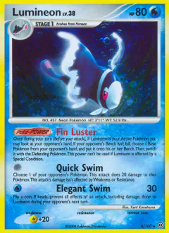 Lumineon Rare Holo card from Stormfront