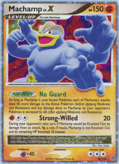 Machamp LV.X Rare Holo LV.X card from Stormfront