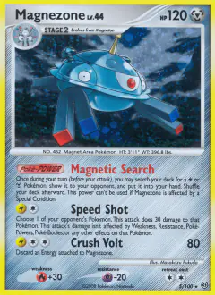 Magnezone Rare Holo card from Stormfront