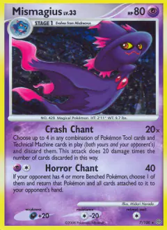 Mismagius Rare Holo card from Stormfront
