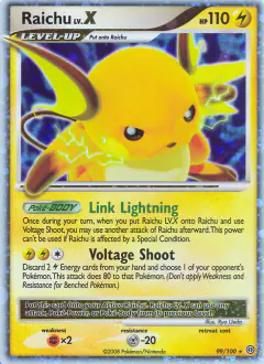 Raichu LV.X Rare Holo LV.X card from Stormfront