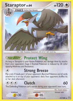 Staraptor Rare card from Stormfront