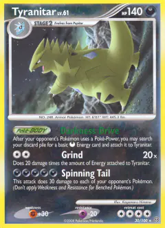 Tyranitar Rare card from Stormfront