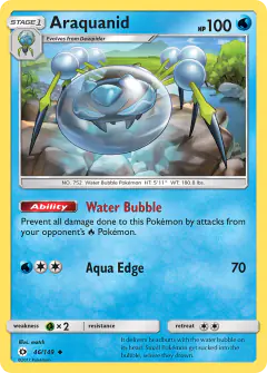 Araquanid Uncommon card from Sun & Moon Base