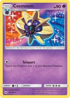 Cosmoem Rare card from Sun & Moon Base