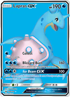 Lapras-GX Rare Ultra card from Sun & Moon Base