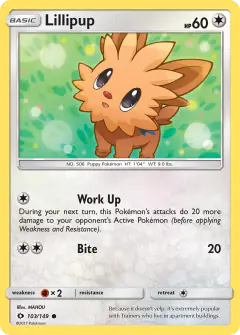 Lillipup Common card from Sun & Moon Base