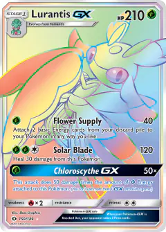 Lurantis-GX Rare Rainbow card from Sun & Moon Base