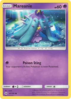 Mareanie Common card from Sun & Moon Base