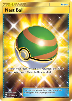 Nest Ball Rare Secret card from Sun & Moon Base