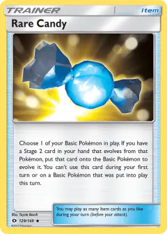 Rare Candy Uncommon card from Sun & Moon Base