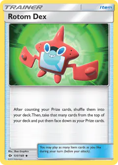 Rotom Dex Uncommon card from Sun & Moon Base