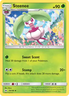 Steenee Uncommon card from Sun & Moon Base