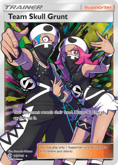 Team Skull Grunt Rare Ultra card from Sun & Moon Base