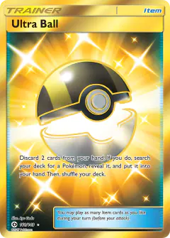 Ultra Ball Rare Secret card from Sun & Moon Base