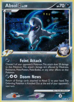 Absol G Rare Holo card from Supreme Victors