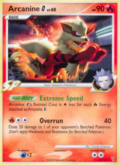 Arcanine G Rare card from Supreme Victors