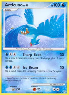 Articuno Rare card from Supreme Victors
