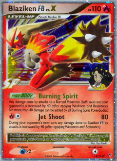 Blaziken FB LV.X Rare Holo LV.X card from Supreme Victors