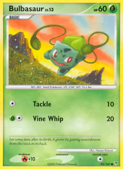 Bulbasaur Common card from Supreme Victors
