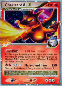 Charizard G LV.X Rare Holo LV.X card from Supreme Victors