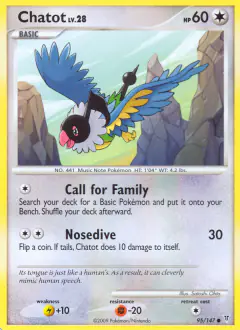 Chatot Common card from Supreme Victors