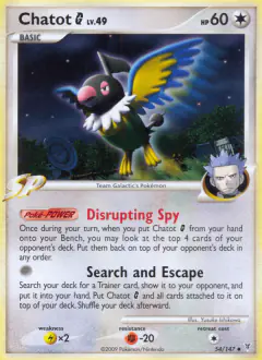 Chatot G Uncommon card from Supreme Victors