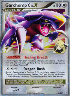 Garchomp C LV.X Rare Holo LV.X card from Supreme Victors